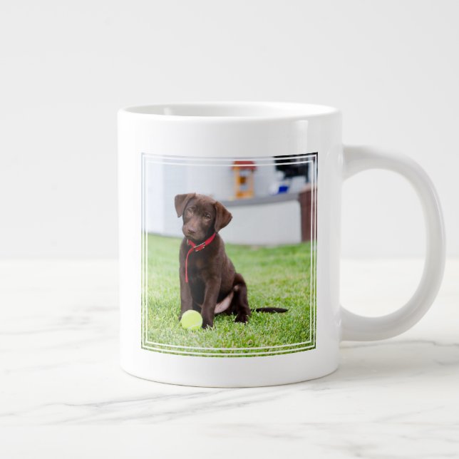 Taza De Café Gigante Cachorro de chocolate con bola de tenis (Derecha)