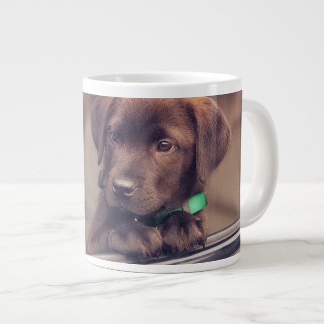 Taza De Café Gigante Cachorro De Chocolate En Coche (Derecha)
