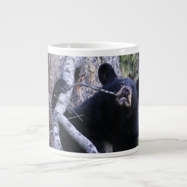 Taza De Café Gigante cachorro de oso negro (Frente)
