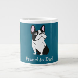 Taza De Café Gigante Cachorro lindo, azul oscuro medio