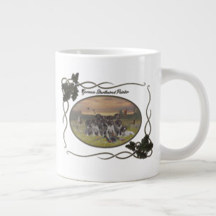 Taza De Café Gigante Cachorros de póteros alemanes al descubierto
