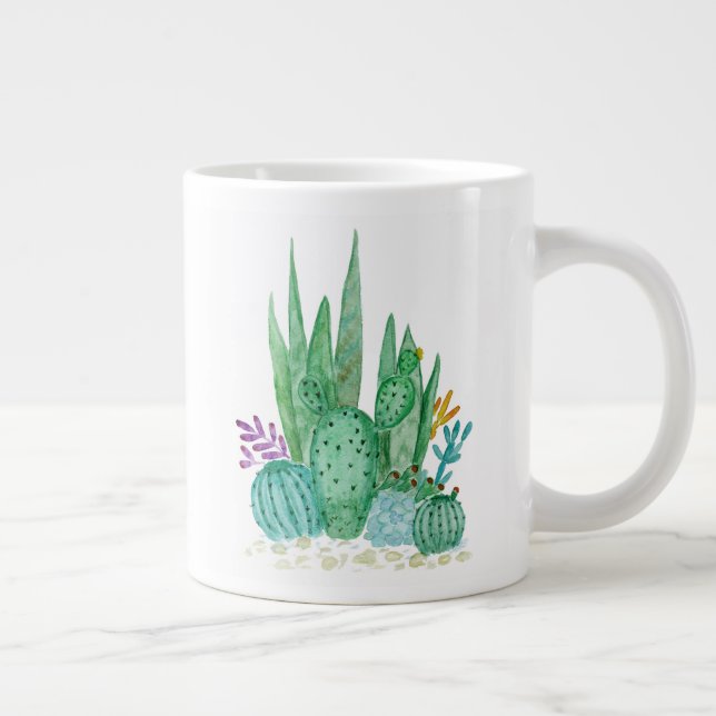 Taza De Café Gigante Cactus, acuarela (Derecha)