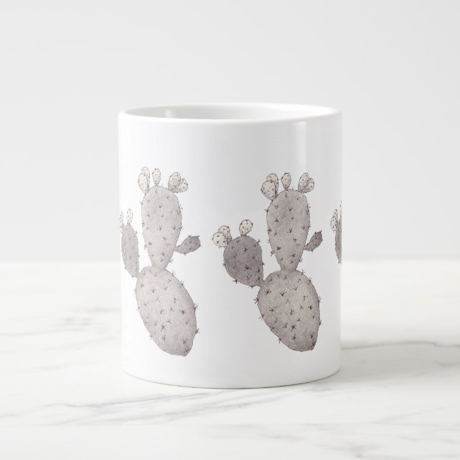 Taza De Café Gigante Cactus Art (Frente)