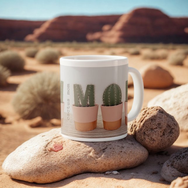 Taza De Café Gigante Cactus Cactus Mamá Suculento Lover Giant Coffee Mu (You'll need a lot of coffee to fill this giant coffee mug. Just add your name.)