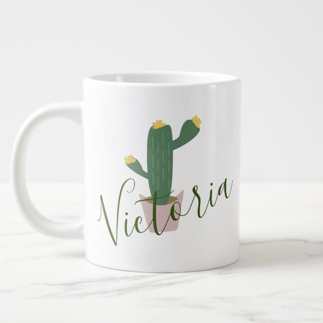 Taza De Café Gigante Cactus Nombre Gigante Café Mug (Izquierda)