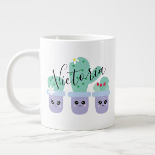Taza De Café Gigante Cactus Potted Cute Name Giant Coffee Mug