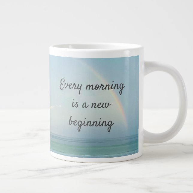 Taza De Café Gigante "Cada mañana" Café Mug (Derecha)