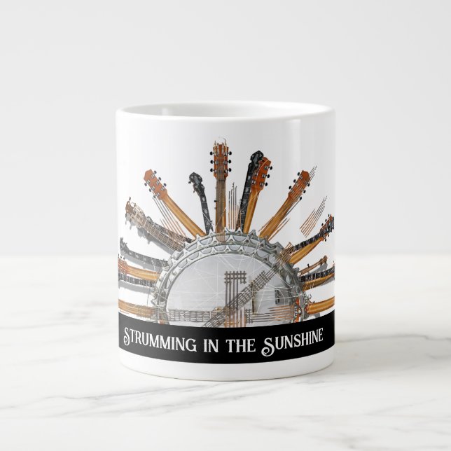 TAZA DE CAFÉ GIGANTE CADENAS DE GUITARRA AL SOL (Frente)