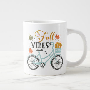 Taza De Café Gigante Cae Vibes Por Bicicleta