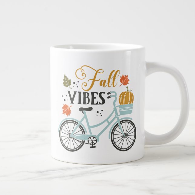 Taza De Café Gigante Cae Vibes Por Bicicleta (Derecha)