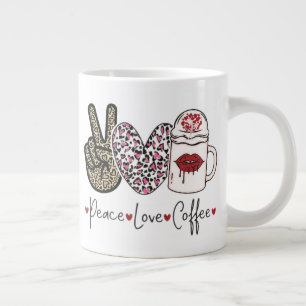 Taza De Café Gigante Café Amor Paz