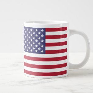 Taza De Café Gigante Café con bandera estadounidense