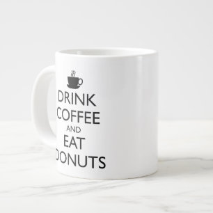 TAZA DE CAFÉ GIGANTE CAFÉ DE BEBIDA Y DONUS DE COMIDA