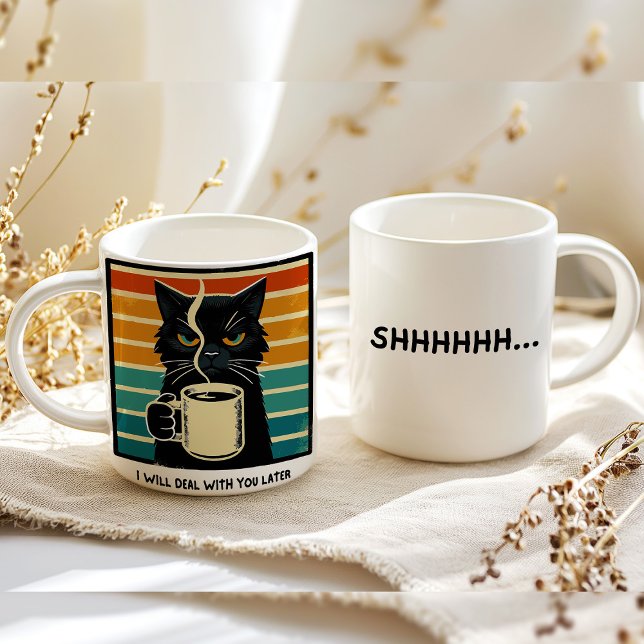 Taza De Café Gigante Café de gato de humor matutino (Subido por el creador)