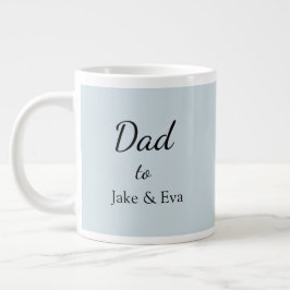 Taza De Café Gigante Café del Día del Padre minimalista | Nombres de ni