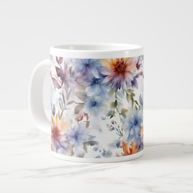 Taza De Café Gigante Café Floral Mug (Izquierda)