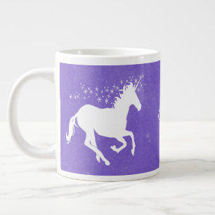 Taza De Café Gigante Café gigante personalizado morado de unicornio