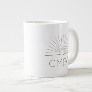 Taza De Café Gigante Café Jumbo CMEC Mug - 20 oz, blanco con gris
