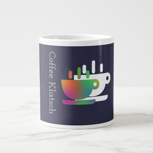 Taza De Café Gigante Café Klatsch Navy Blue (Frente)