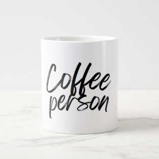 Taza De Café Gigante Café Mug con etiqueta