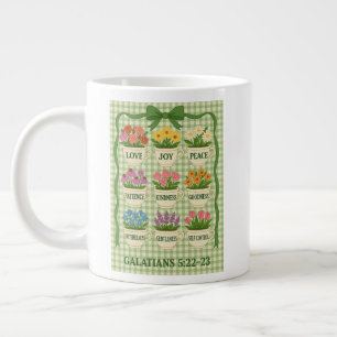 Taza De Café Gigante Café Mug fruta de la Copa de Té de Espíritu con fl