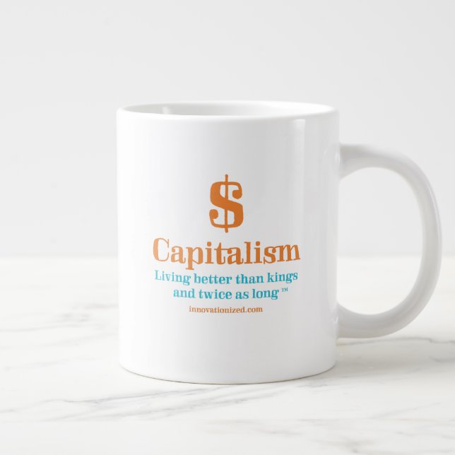 Taza De Café Gigante Café pro-capitalismo (Derecha)