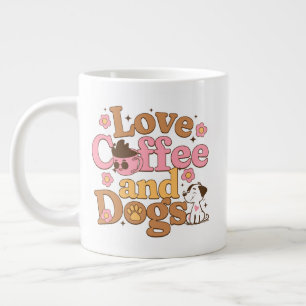 Taza De Café Gigante Café y Perros Retro