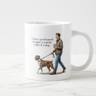 Taza De Café Gigante Café y un boxeador comienzan el día con el pie der