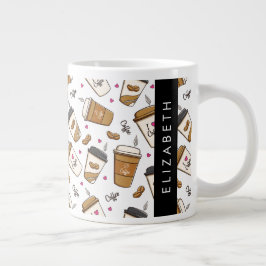 Taza De Café Gigante Cafés, Frijoles para café, amante del café, nombre