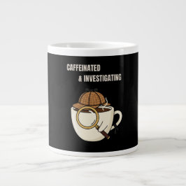 Taza De Café Gigante Caffeinated & Investigating | Cozy Mystery Coffee 