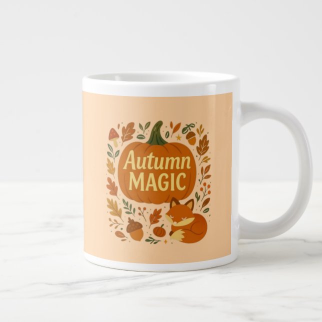 Taza De Café Gigante Caídas Sale Cosmoso Café Otoño Mug (Derecha)