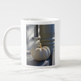 Taza De Café Gigante Calabaza blanca en el camino - Viñedo de Martha
