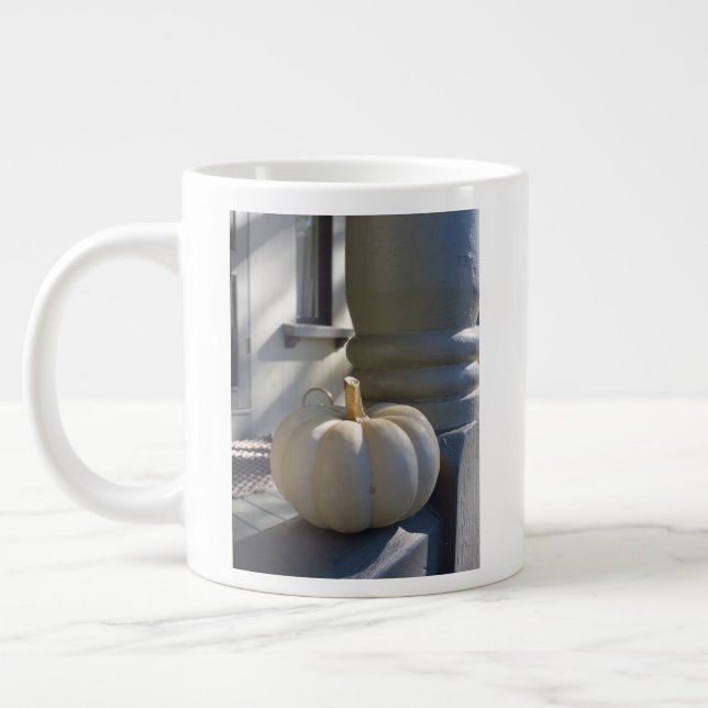 Taza De Café Gigante Calabaza blanca en el camino - Viñedo de Martha (Izquierda)