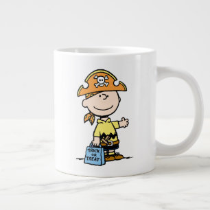 Taza De Café Gigante Calabaza Charlie Brown Pirata Halloween