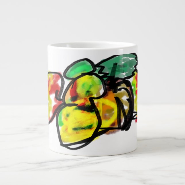 Taza De Café Gigante Calabaza de calabaza de juego de otoño (Frente)