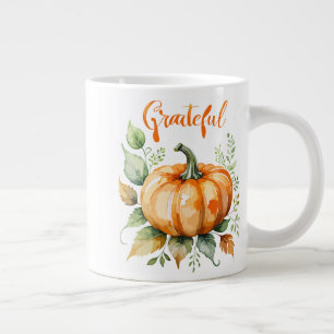 Taza De Café Gigante Calabaza de gratitud