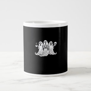 Taza De Café Gigante Calabaza espeluznante sosteniendo café