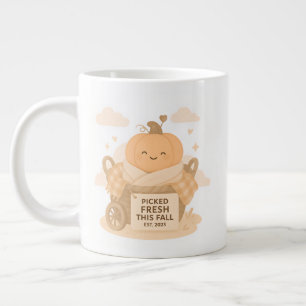 Taza De Café Gigante Calabaza Kawaii de Otoño Fresca Recogida Vibracion
