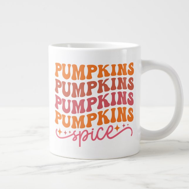 Taza De Café Gigante Calabazas calabazas calabazas calabazas especias (Derecha)
