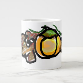 Taza De Café Gigante Calabazas de ardilla 