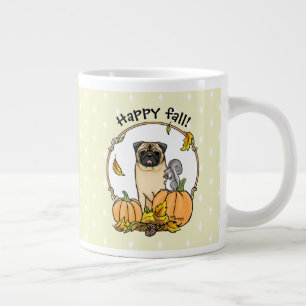 Taza De Café Gigante Calabazas de calabazas de perros de la puericultur