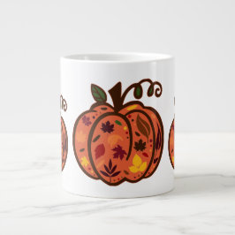 Taza De Café Gigante Calabazas de otoño