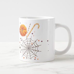 Taza De Café Gigante Calabazas espeluznantes de Halloween, chaquetas vo
