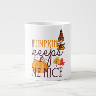 Taza De Café Gigante Calabazas otoñales, calabazas me mantienen bien