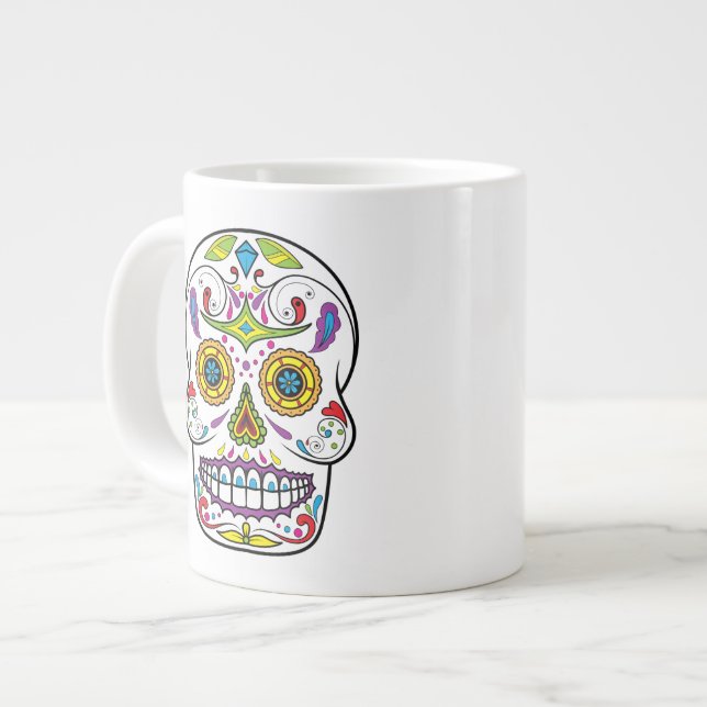 Taza De Café Gigante Calavera de azúcar 1 (Izquierda)