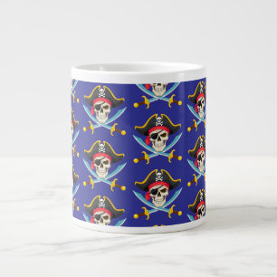Taza De Café Gigante Calavera y sables