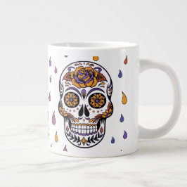 Taza De Café Gigante Calaveras de azúcar