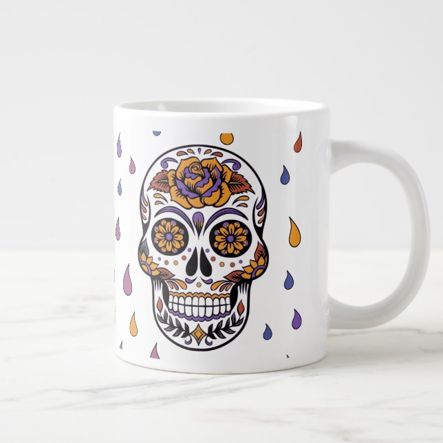 Taza De Café Gigante Calaveras de azúcar (Derecha)