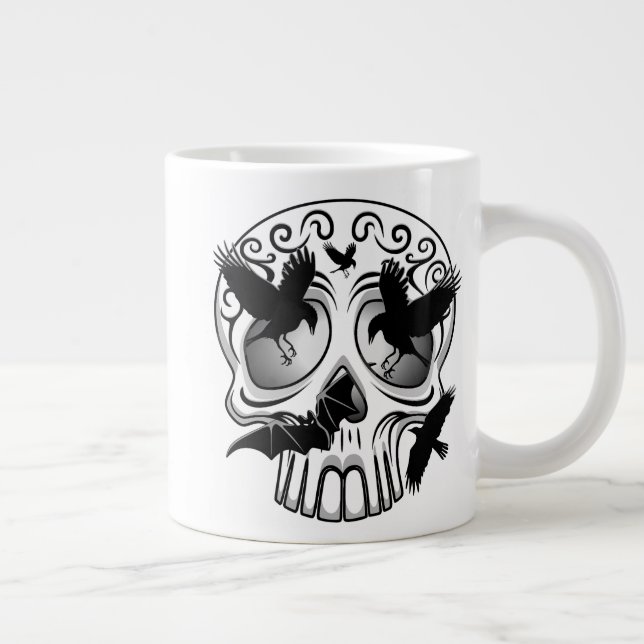 Taza De Café Gigante Calaveras decorativas de Halloween (Derecha)