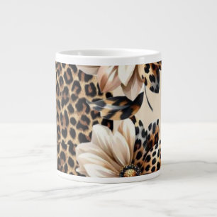 Taza De Café Gigante Calcomanía para laptop con estampado animal y flor